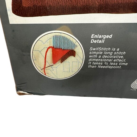 Vintage WonderArt 6873 Cypress Sunset Swifstich Pillow Needlecrafts 12 X 12 Kit - Picture 4 of 5